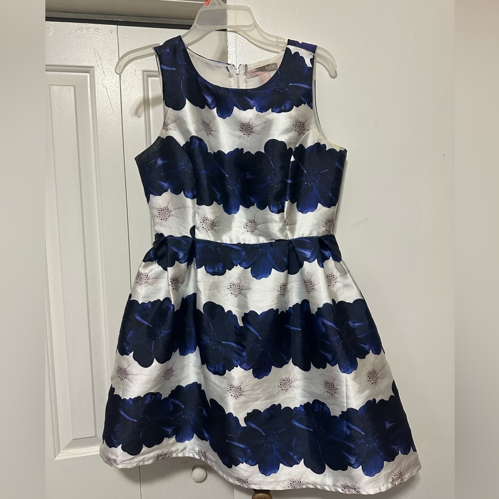 Blue and White Flower Dress